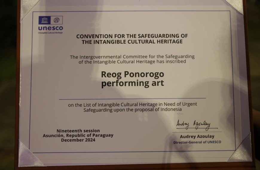Reog Ponorogo Resmi Terima Sertifikat Warisan Budaya UNESCO, Diarsipkan di ANRI