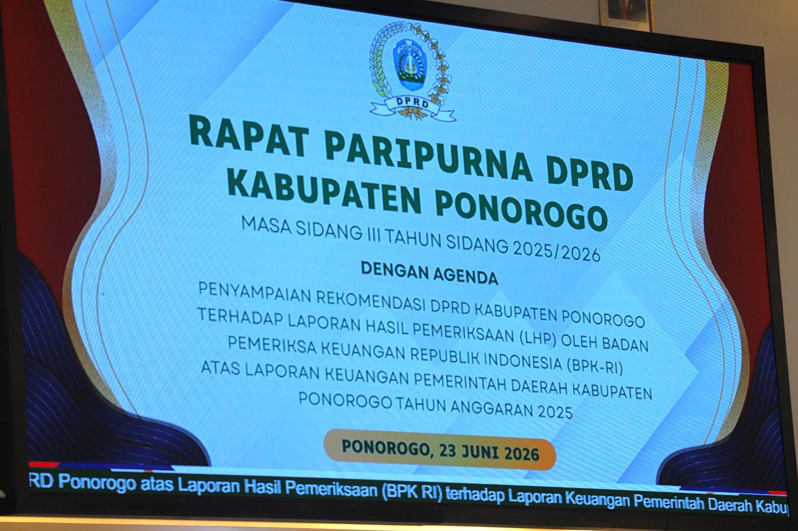 DPRD Ponorogo Rekomendasikan Pemkab Benahi Proyek MRMP dan 84 Paket Pekerjaan Konstruksi